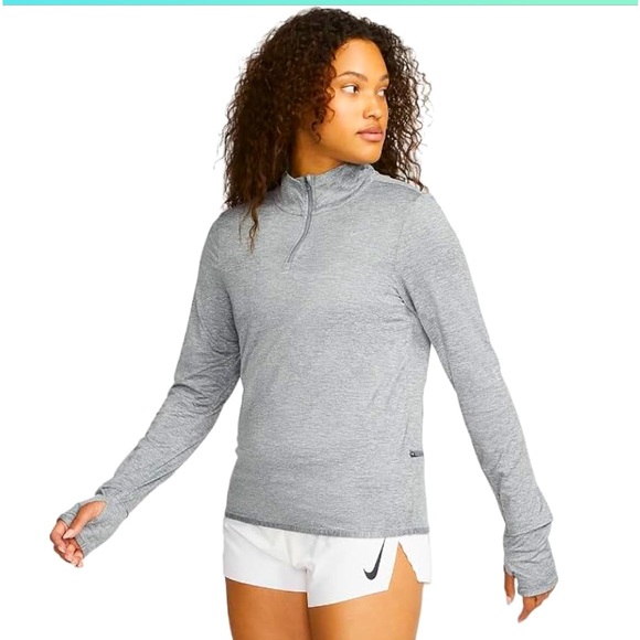 NWT Nike Women's Dri-Fit Long Sleeve Running Top, Black - Picture 2 of 5